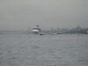 The Carnival Majestic backing out of its slip