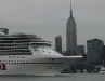 Carnival Majestic in front of the NYC skyline