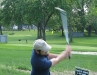 Goose taking a swing on the 2nd hole